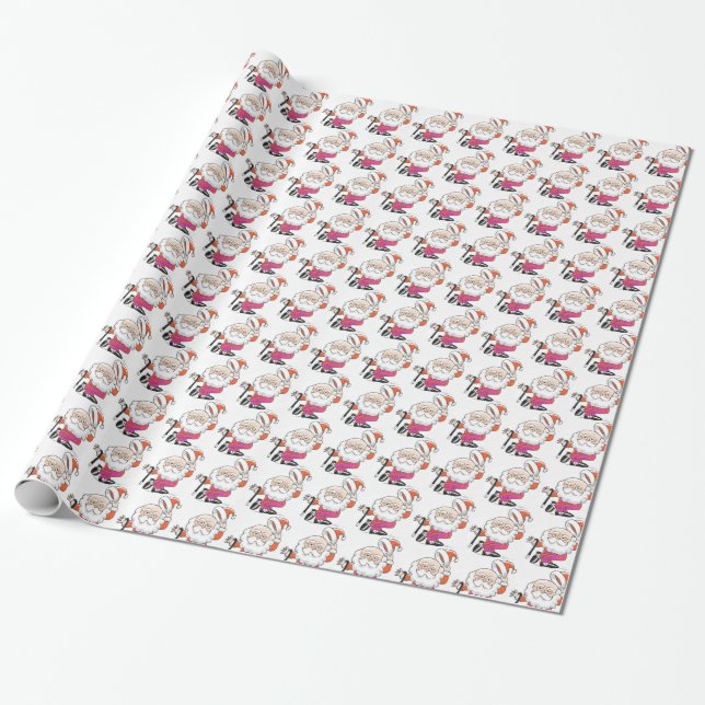 Tancing Santas kleines Umlaufpapier Geschenkpapier (Ungerollt)