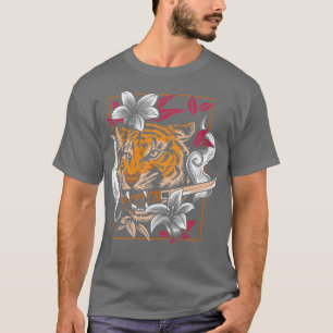 Tancing Tiger Japanisch Asiatische Kunst Inspirier T-Shirt