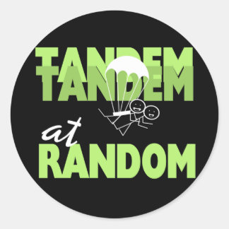 Tandem bei Random Runder Aufkleber
