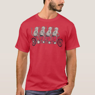 Tandem Bicycle Cat Gang T-Shirt
