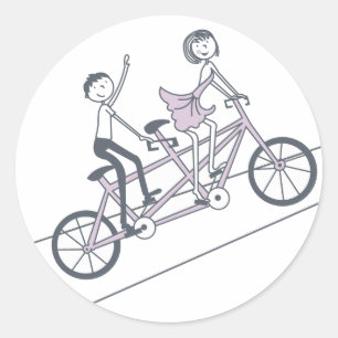Tandem Bike Sticker von TearDrop Hochzeiten