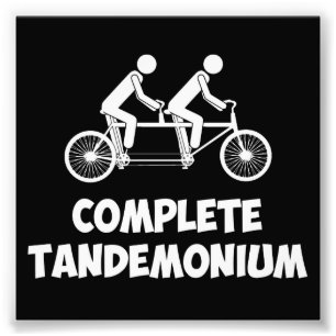 Tandem Bike Vollständiges Tandemonium Fotodruck