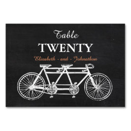 Tandem Chalkboard Wedding Tischnummer