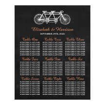 Tandem-Fahrrad auf Kopfbrett-Hochzeitskarte