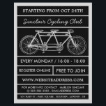 Tandem-Fahrrad, Flyer für Radwerbung<br><div class="desc">Tandem Fahrrad,  Radklub Werbung Flyer durch den Business Card Store.</div>