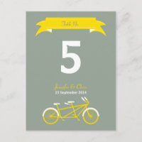 Tandem-Fahrrad (Gelb / Grau) Tischnummer