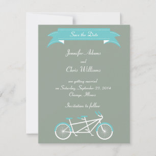 Tandem-Fahrrad (Grau / Blau) Termin vormerken Save The Date