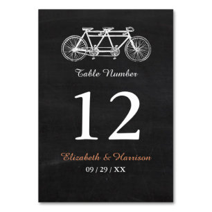 Tandem-Fahrrad-Hochzeit auf Halbpension Tischnummer