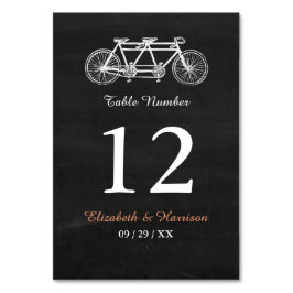 Tandem-Fahrrad-Hochzeit auf Halbpension Tischnummer