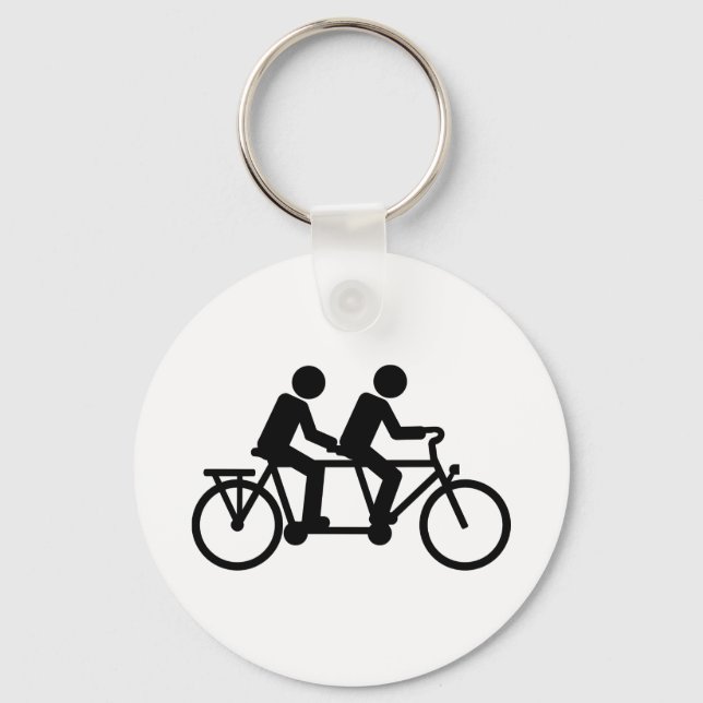 Tandem Fahrrad Schlüsselanhänger (Vorderseite)