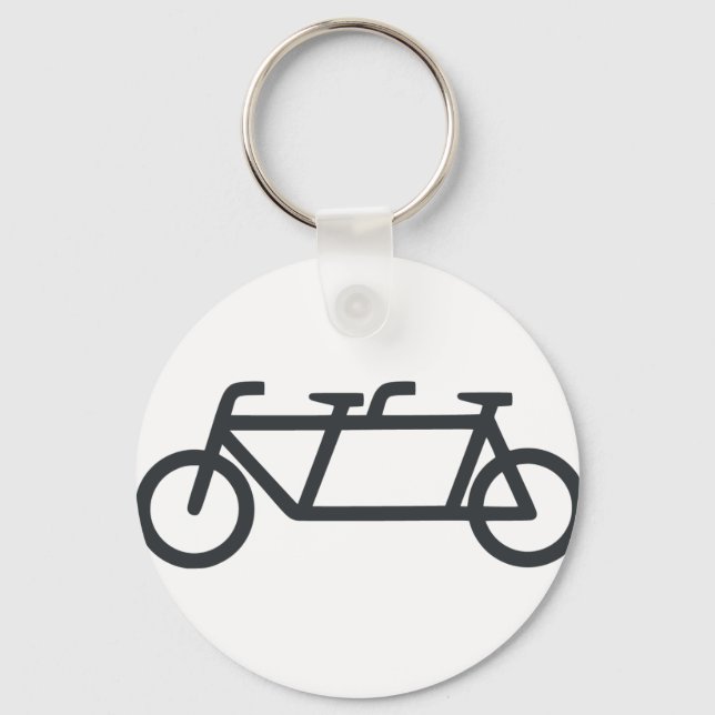 Tandem Fahrrad Schlüsselanhänger (Vorderseite)