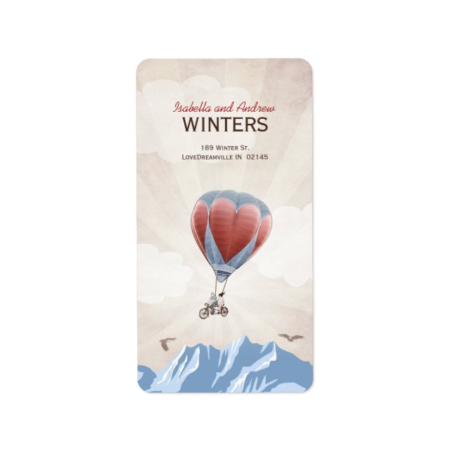 TANDEM LIEBE DREAM Address Label Adressaufkleber (Vorne)