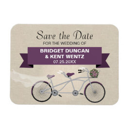 Tandem-Plum-Fahrrad Save the Date Magnet