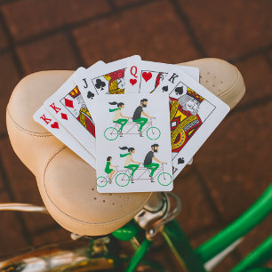 Tandem-Radfahrer Spielkarten