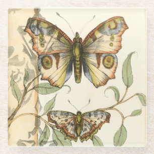 Tandem schlägt über grüne Blätter Glasuntersetzer