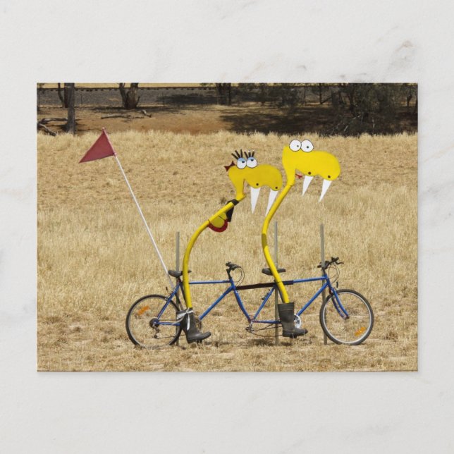 Tandem Schlangen Postkarte (Vorderseite)