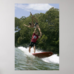 Tandem Surfen auf Noosa 2009 Poster