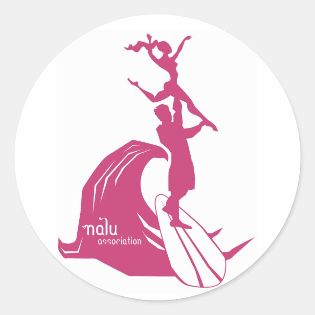 Tandem Surfsticker Pinky Runder Aufkleber (Vorderseite)
