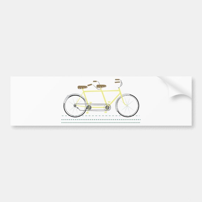 Tandemfahrrad Autoaufkleber (Vorne)