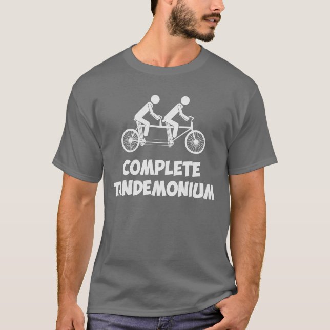 Tandemfahrrad komplettes Tandemonium T-Shirt (Vorderseite)