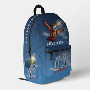 Tandemsprung - Freiheit über den Wolken spüren F Bedruckter Rucksack