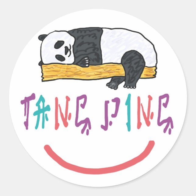 Tang Ping Runder Aufkleber (Vorderseite)