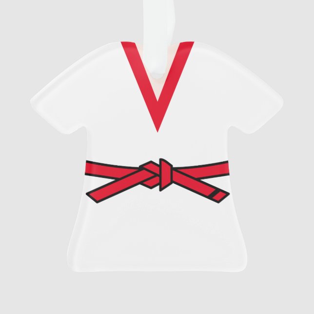 Tang Soo Do Gup 2 Ceinture rouge Personnalisée (devant)