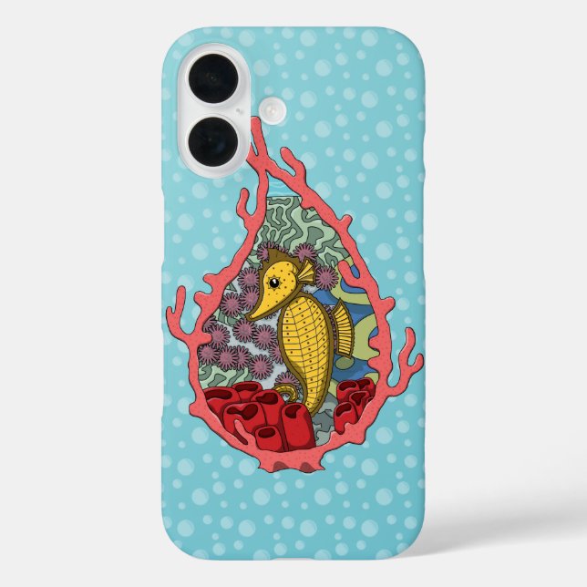 Tanga das iPhone Case-Mate-Seepferd 16 Hülle (Rückseite)