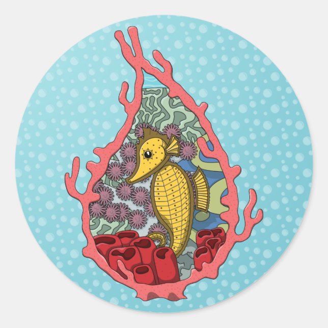Tanga das Seepferd Sticker (Vorderseite)