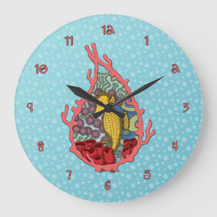 Tanga der Seepferd-Uhr Große Wanduhr