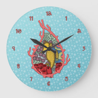 Tanga der Seepferd-Uhr Große Wanduhr