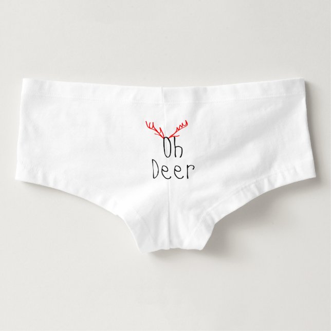 Tanga Oh Noël Boyshorts de cerfs communs (Dos)