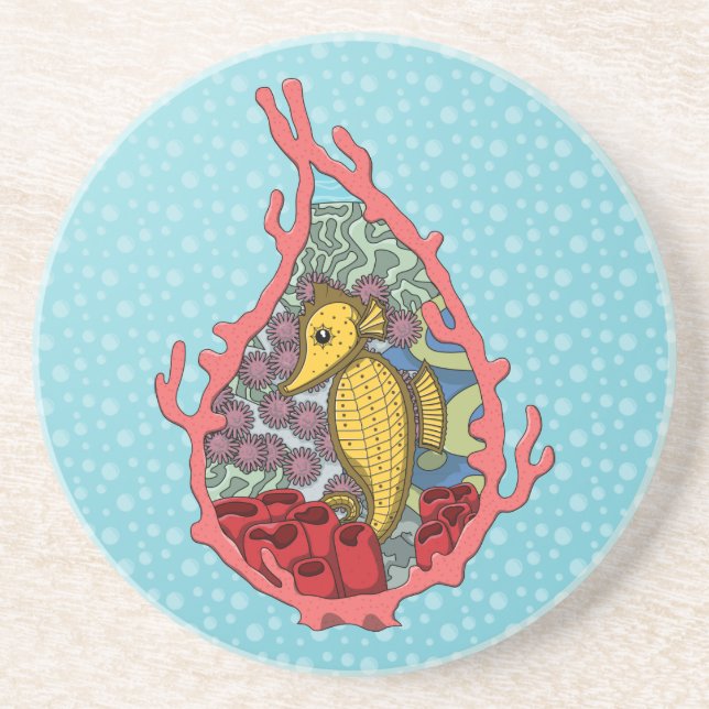Tanga the Seahorse Dessous de verre de grès (Devant)