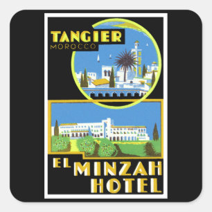 ~ Tanger Hotel EL Minzah Quadratischer Aufkleber