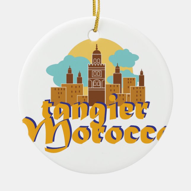 Tanger Marokko Keramik Ornament (Vorne)