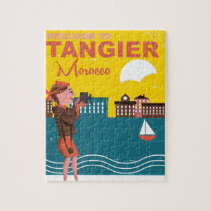 Tanger Port morocco Retro altes Reiseplakat.