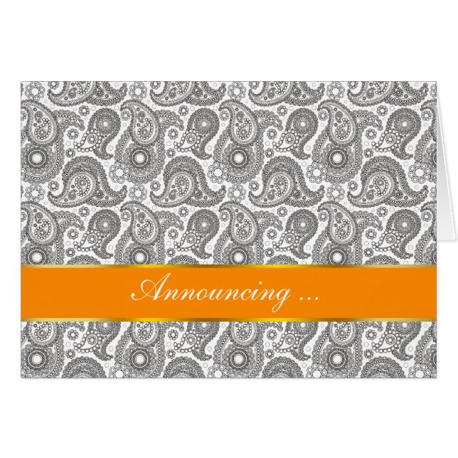 Tangerine Black Paisley (Devant horizontal)