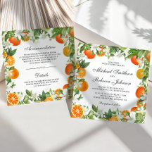 Tangerine Citrus Orange All in One Hochzeit