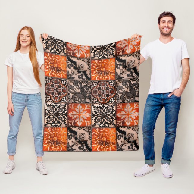 Tangerine-Fliese Fleecedecke (Beispiel)