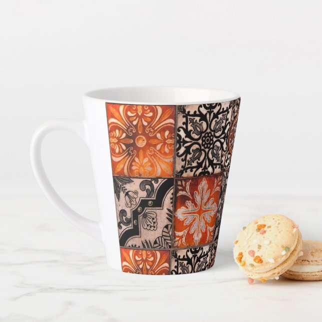 Tangerine Fliese Milchtasse (Beispiel)