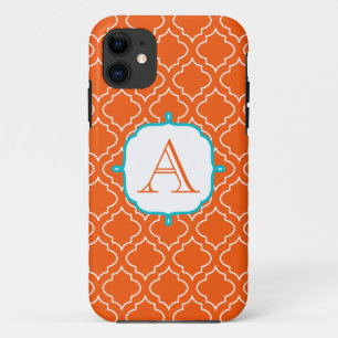 Tangerine Monogramme Téléphone 5 Coque