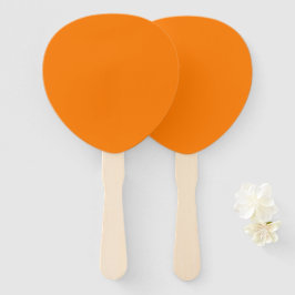 Tangerine Orange Paddle Fan für elegantes Event Ko Fächer