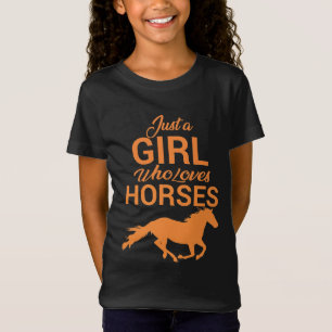 Tangerine Une Fille Qui Aime Les Chevaux T-Shirt