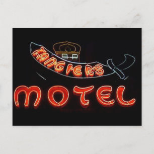 Tangier's Motel Vintage Chicago Neon Postkarte