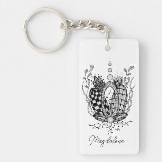 Tangle Art : Design floral, ovale -