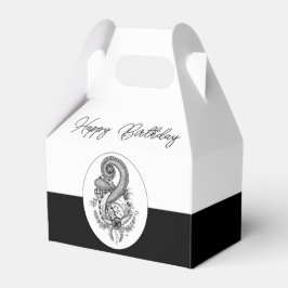 Tangle Art: Florales Motiv -  Geschenkschachtel