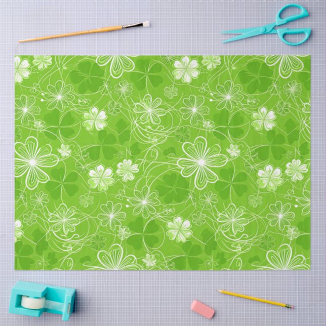 Tangle of Clovers Seidenpapier (Basteln)
