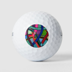 "Tangled" Abstrakt Art Custom Wilson Golf Balls Golfball