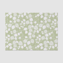 Tangled Foliage Canopy Muted Lime Botanical Seidenpapier