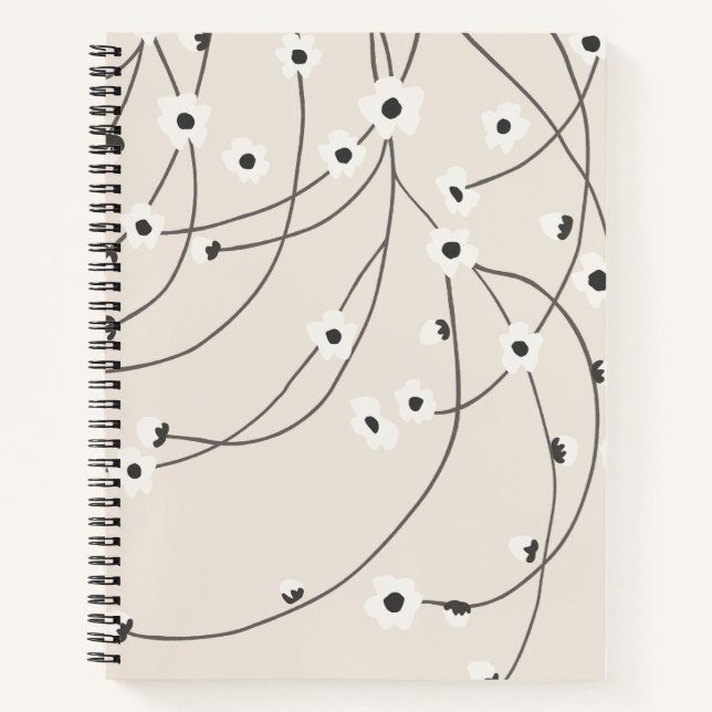 Tangled in Bloom Warm Vintage  Notizbuch (Vorderseite)